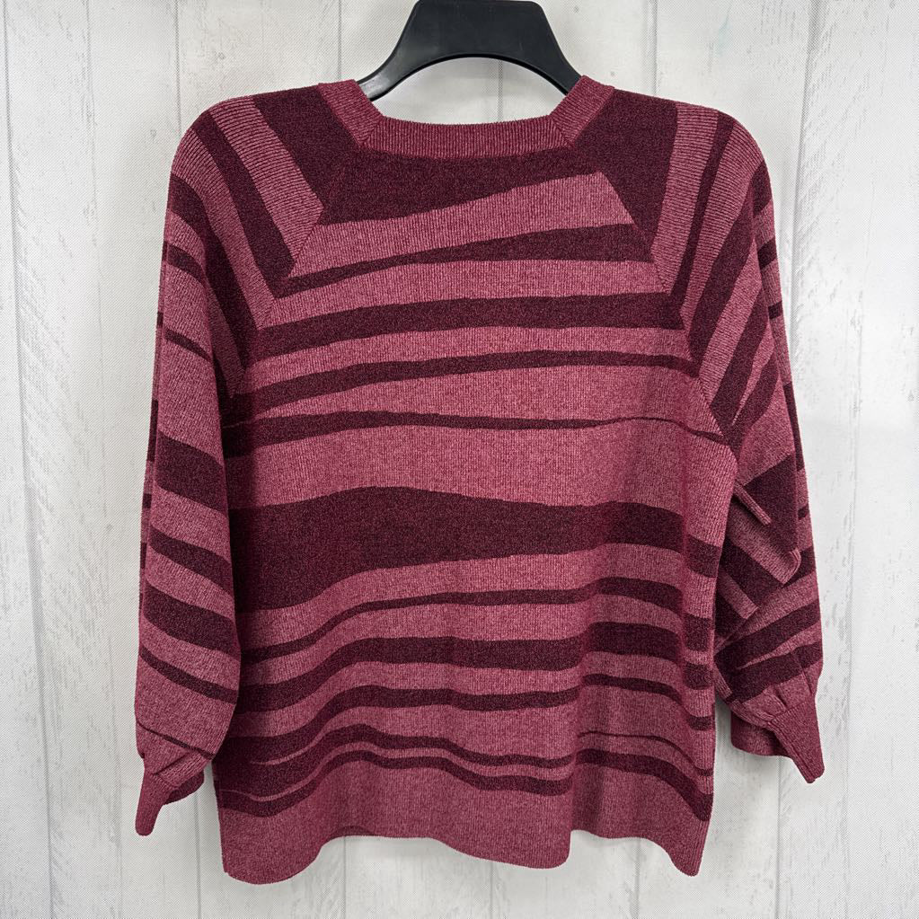 Lp striped 3/4 slv knit top