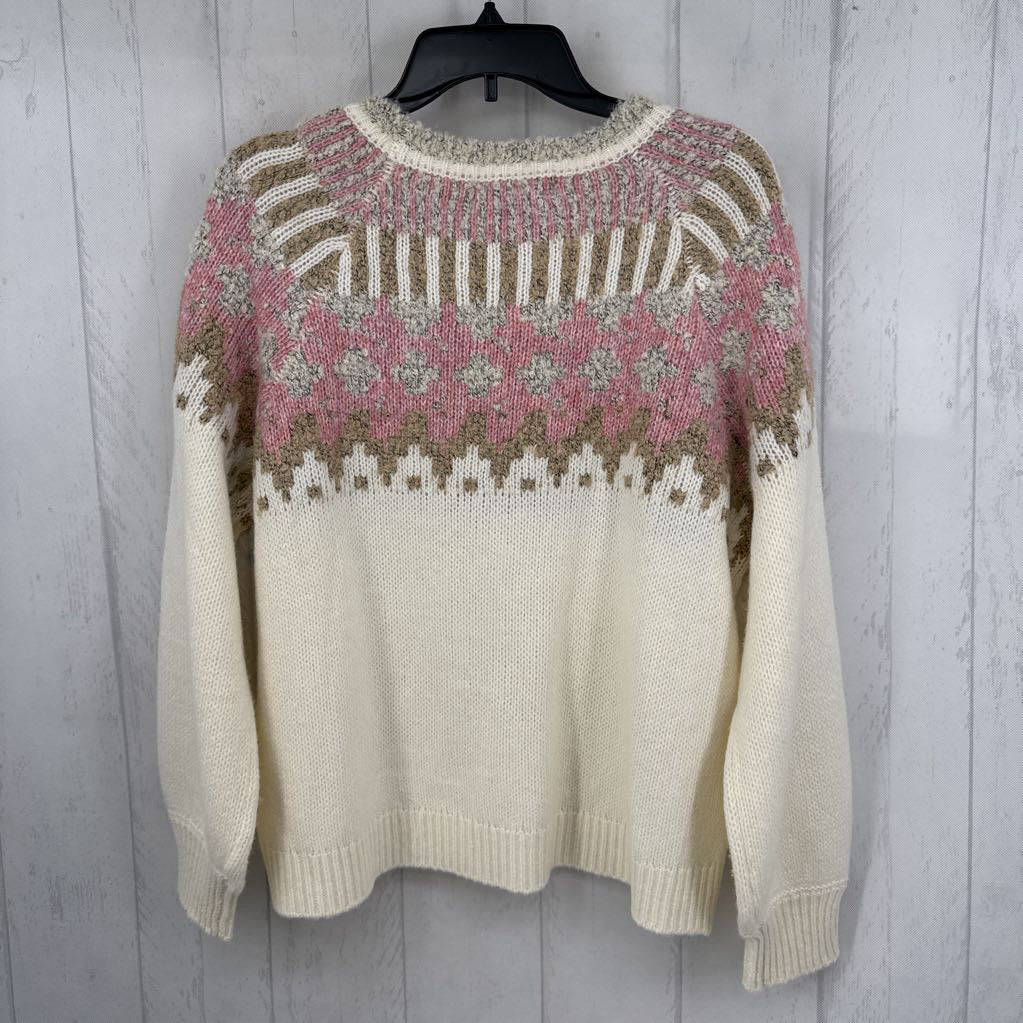 XLp fair isle crewneck sweater