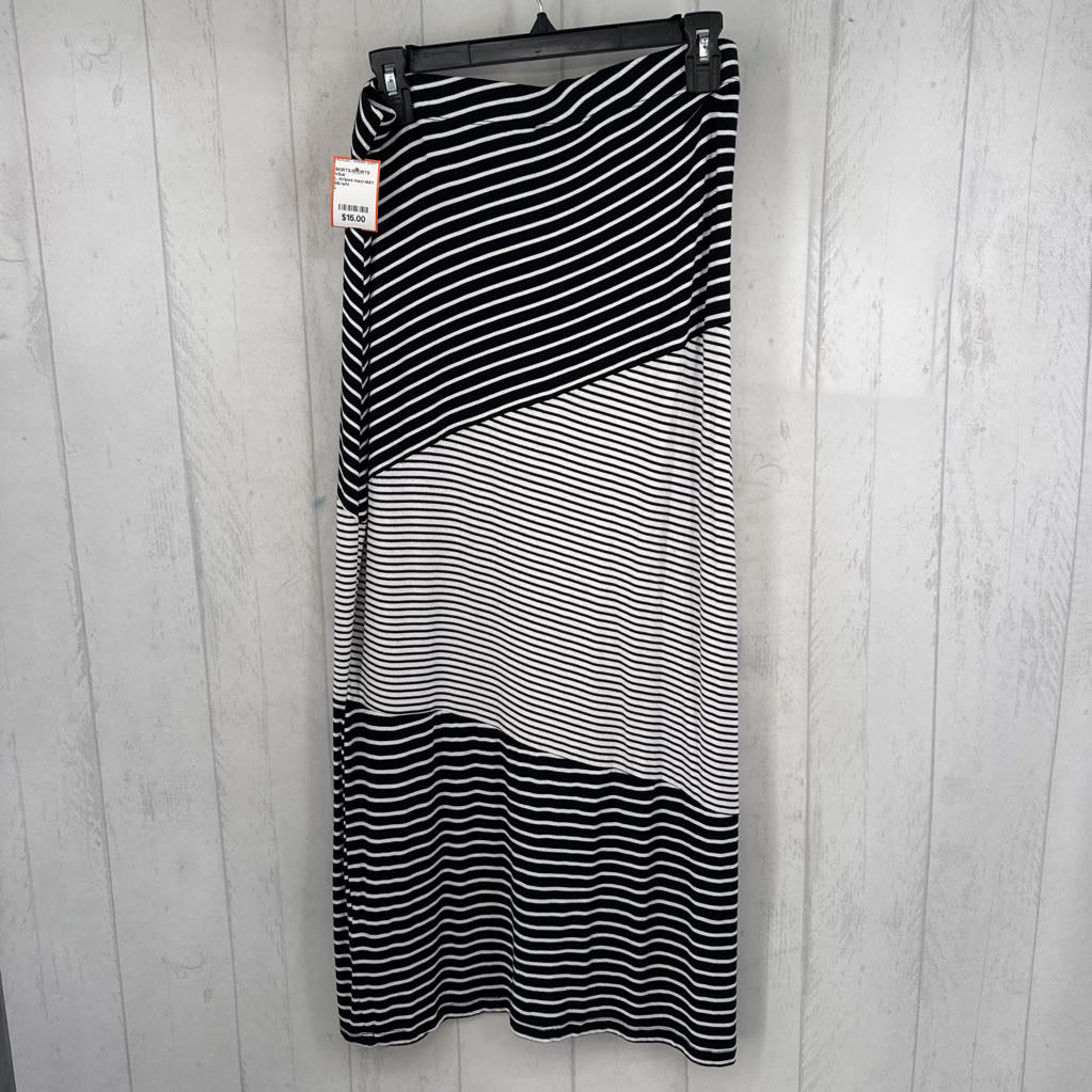 L striped maxi-skirt