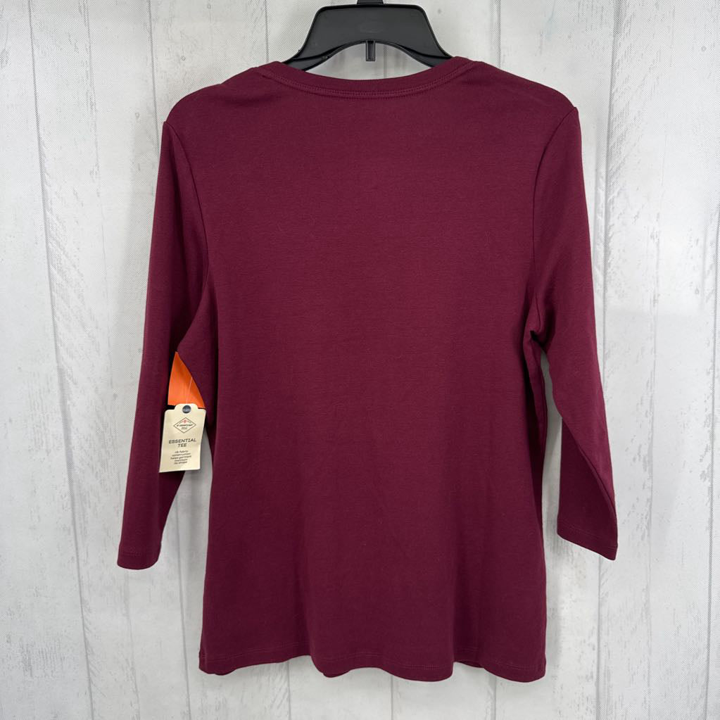 L v-neck 3/4 slv tee