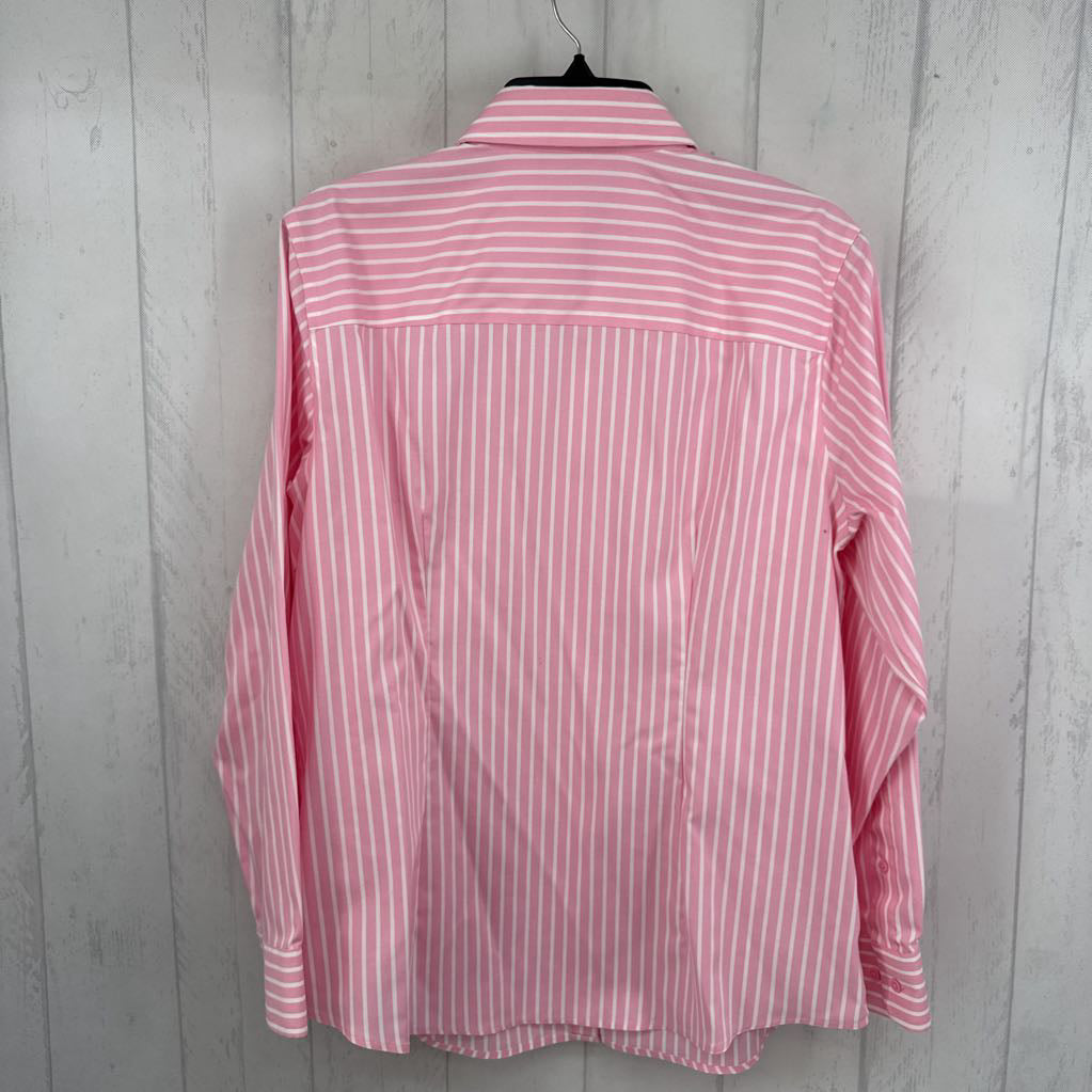1X striped button down l/s top
