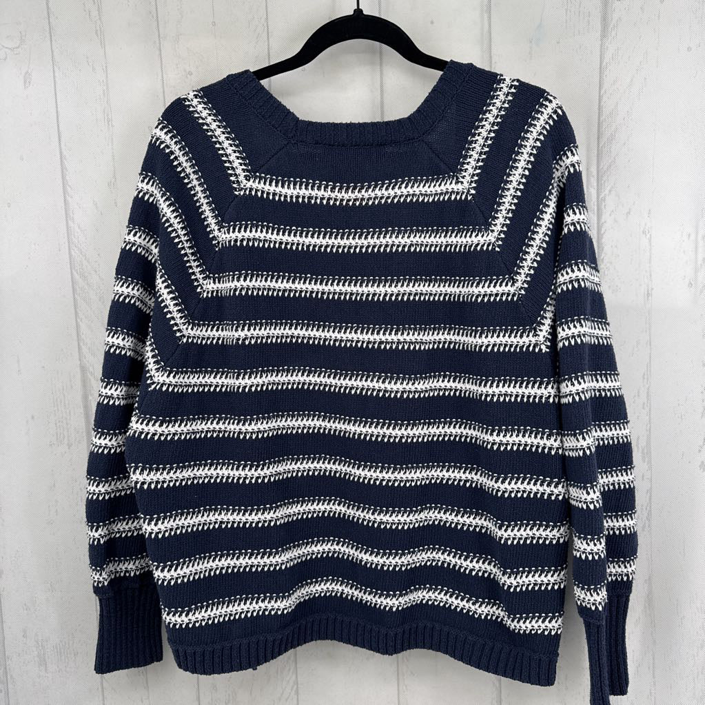 M/L striped open front cardi