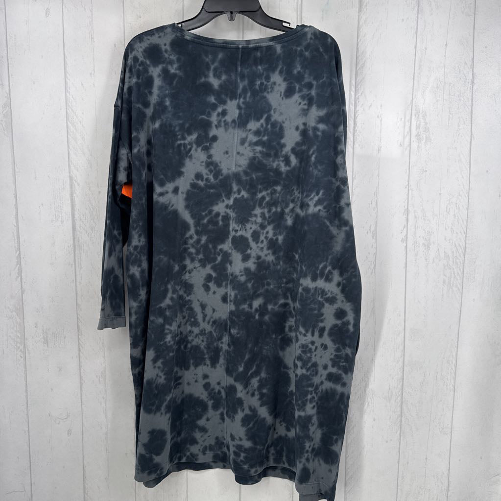 XL tie-dye l/s dress