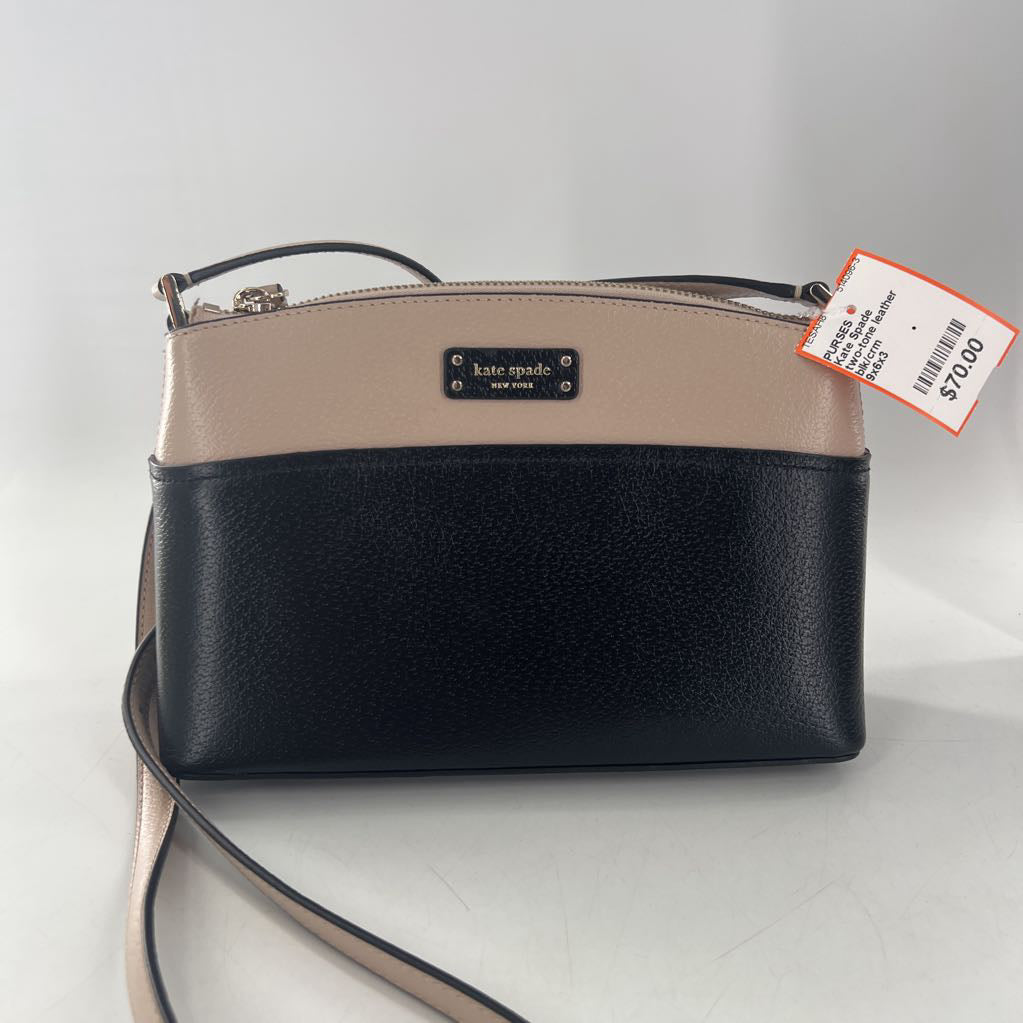 two-tone leather crossbody