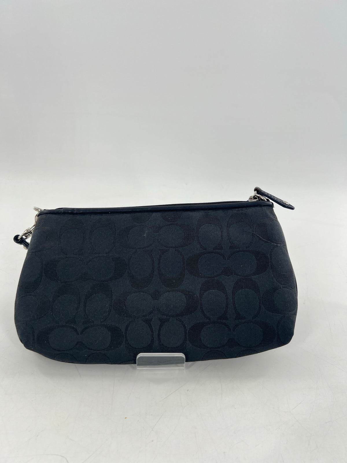 signature jacquard wristlet