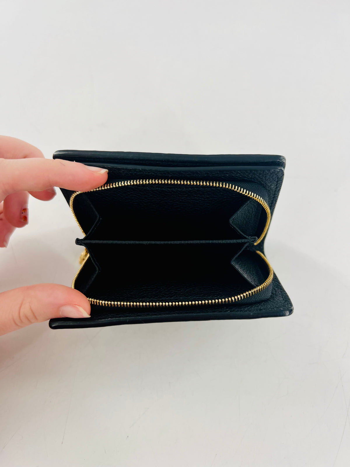 Clea embossed signature bi-fold wallet