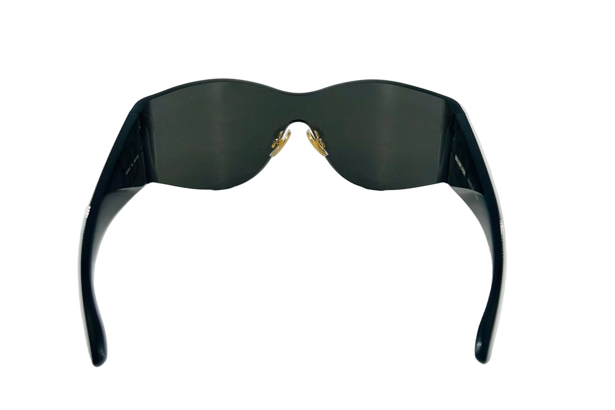 black shield BB logo sunglasses