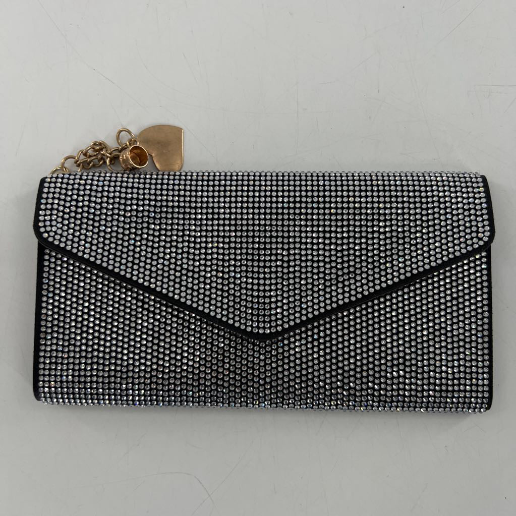 rhinestone embelished tri-fold wallet