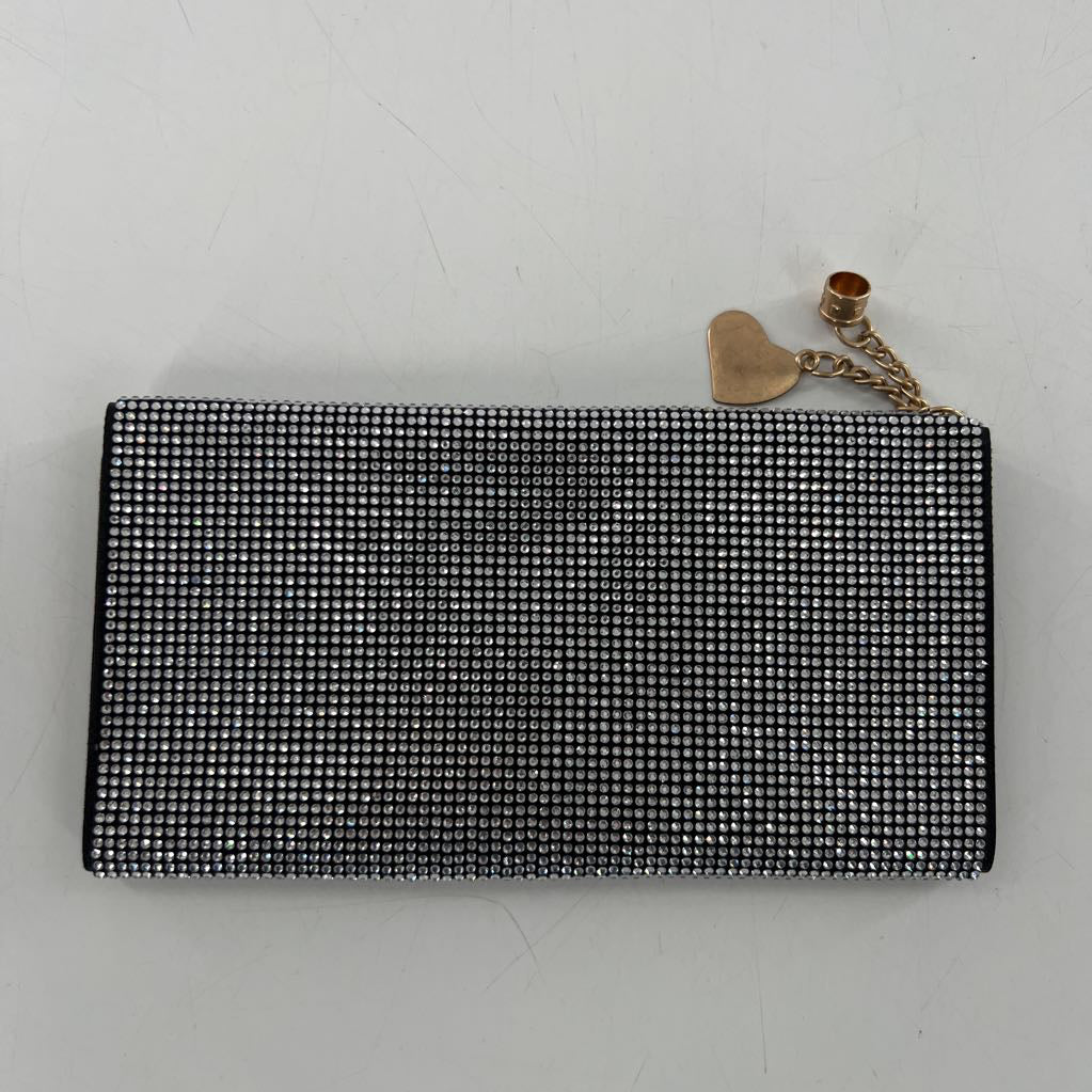 rhinestone embelished tri-fold wallet