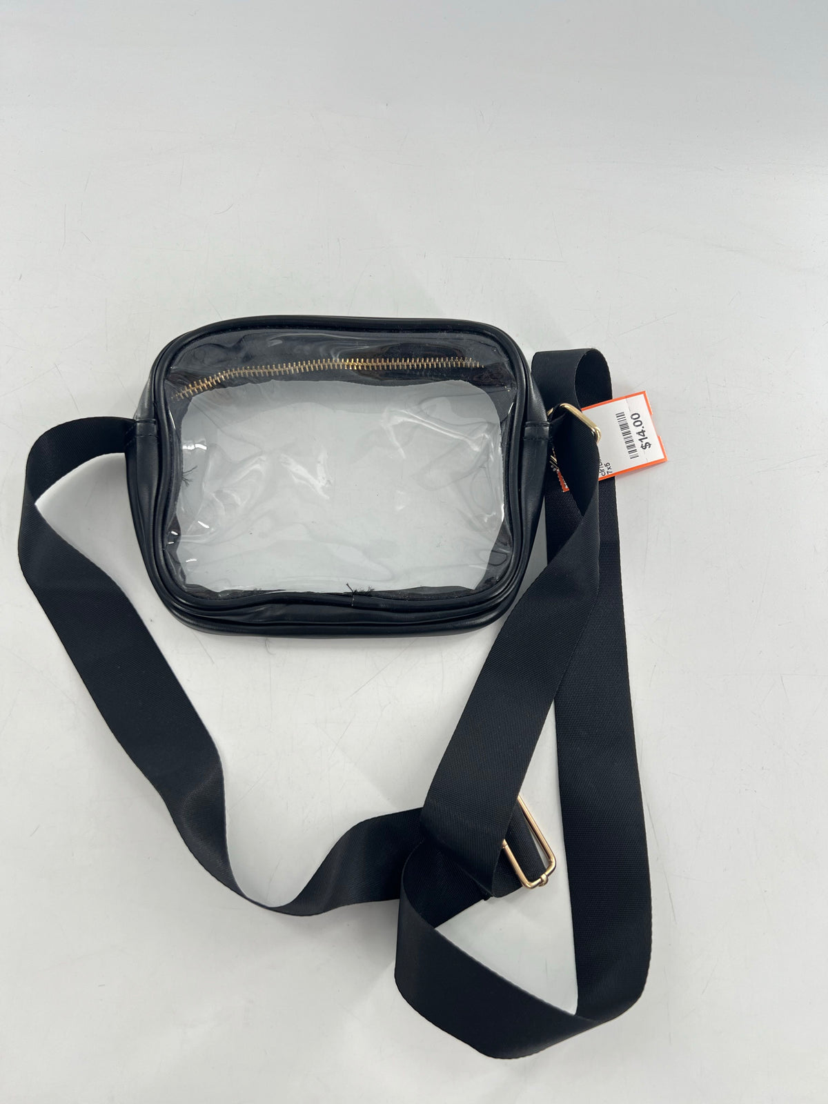 clear stadium bag w/ blk strap