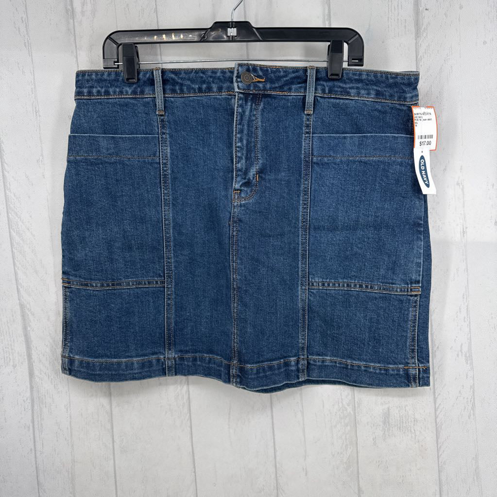 R35 14 jean skirt