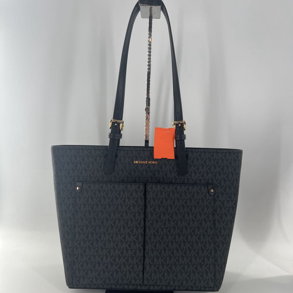 R358 monogram tote w/ 2 front pockets