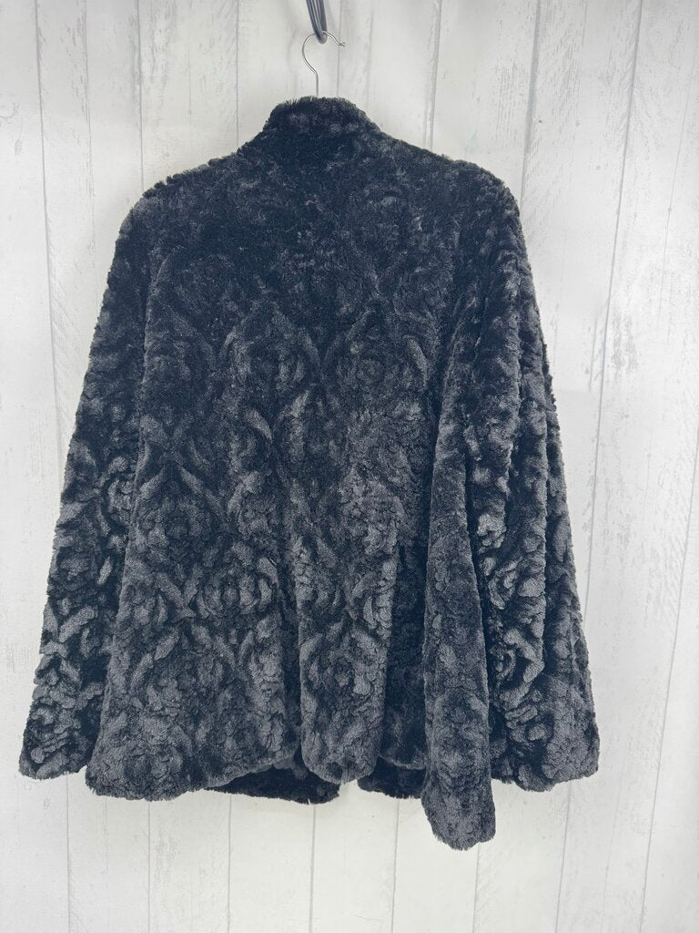 L faux fur coat