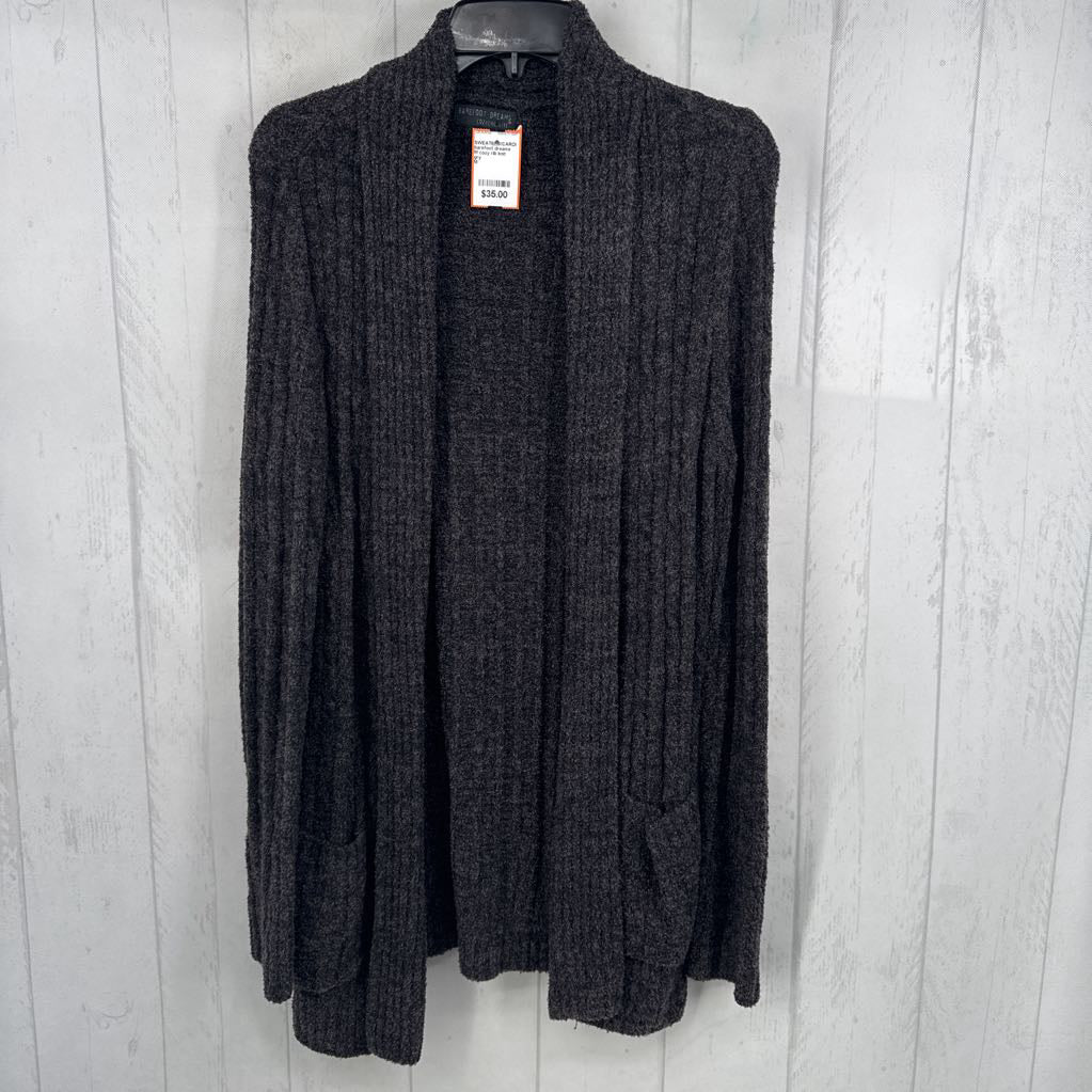 M cozy rib knit open front cardi