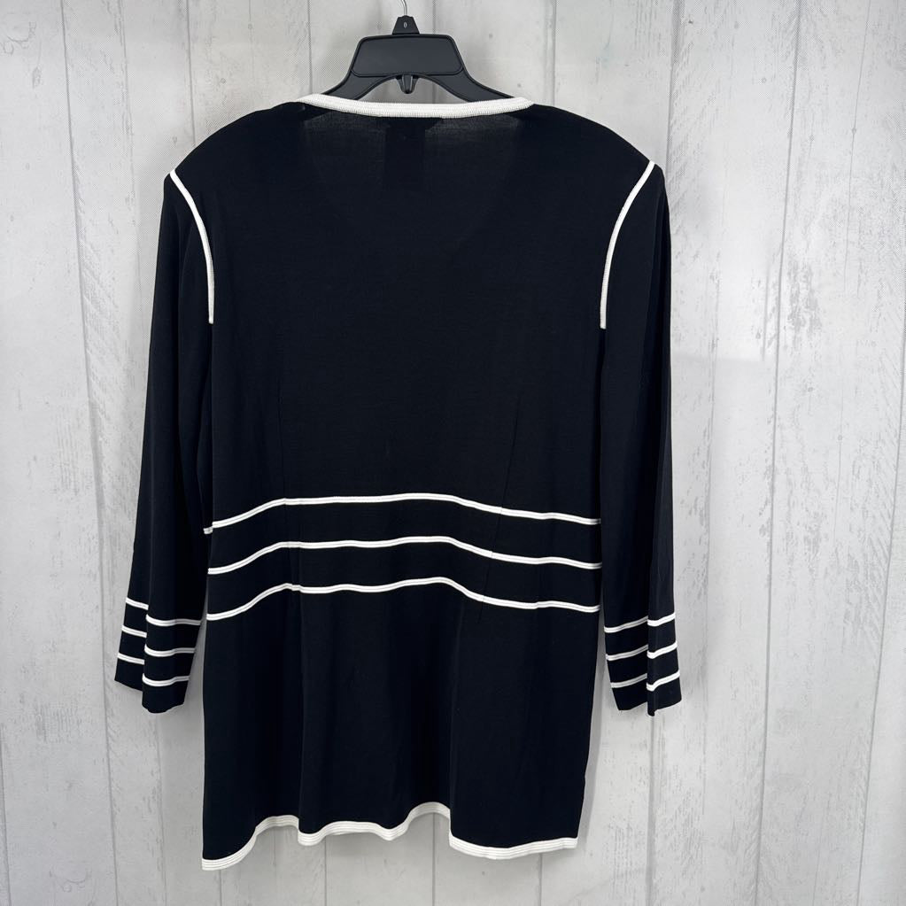 XL striped zip-up knit jacket