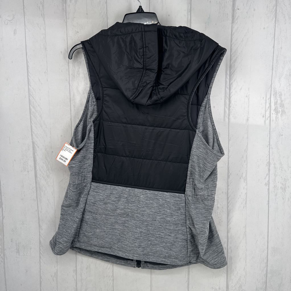 XL marled quilted vest