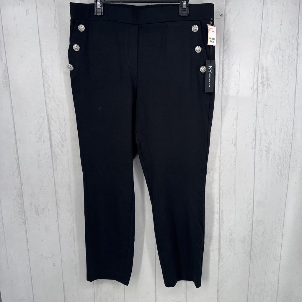 1X silver button pull-on pant