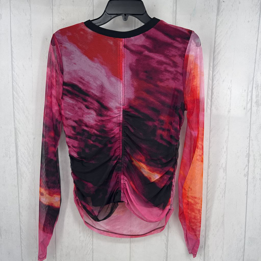 S colorful mesh l/s tee