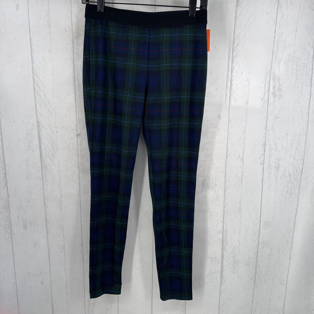 2 plaid pull-on ankle pant