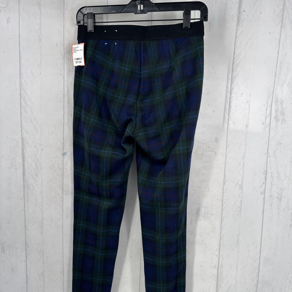 2 plaid pull-on ankle pant