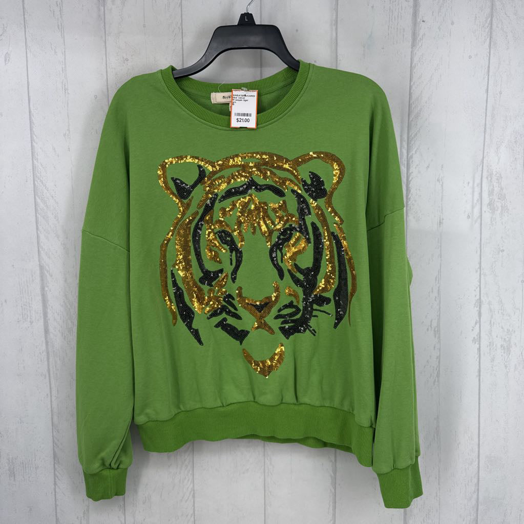M sequin tiger sweatshirt