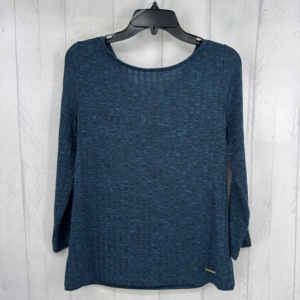 M ribbed marled 3/4 slv top