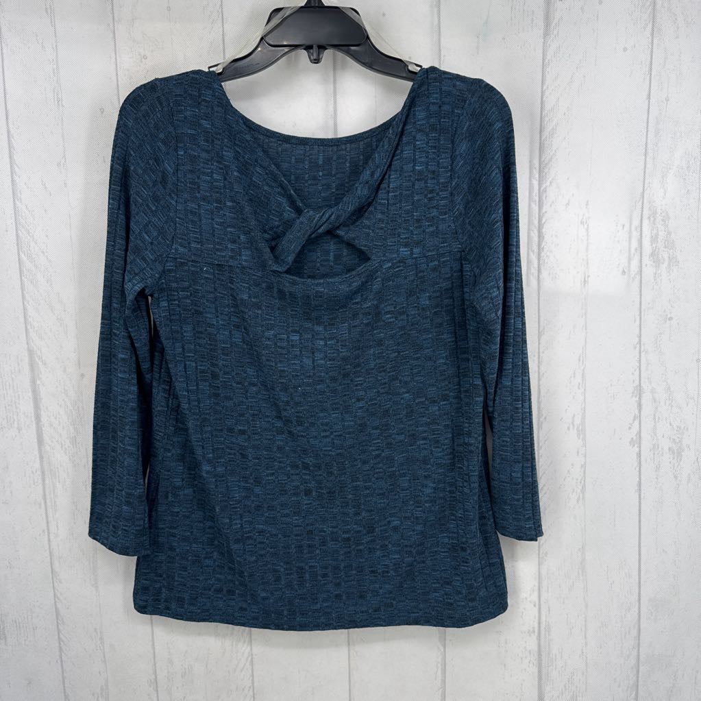 M ribbed marled 3/4 slv top