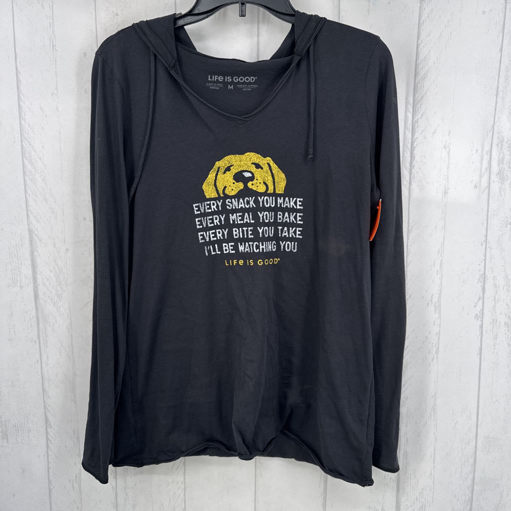 M graphic hooded l/s tee-i'll be watching you