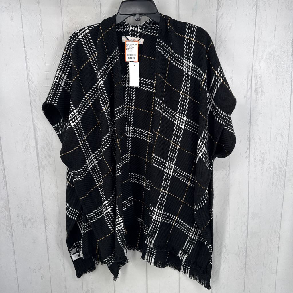 R60 XS/S plaid ruana