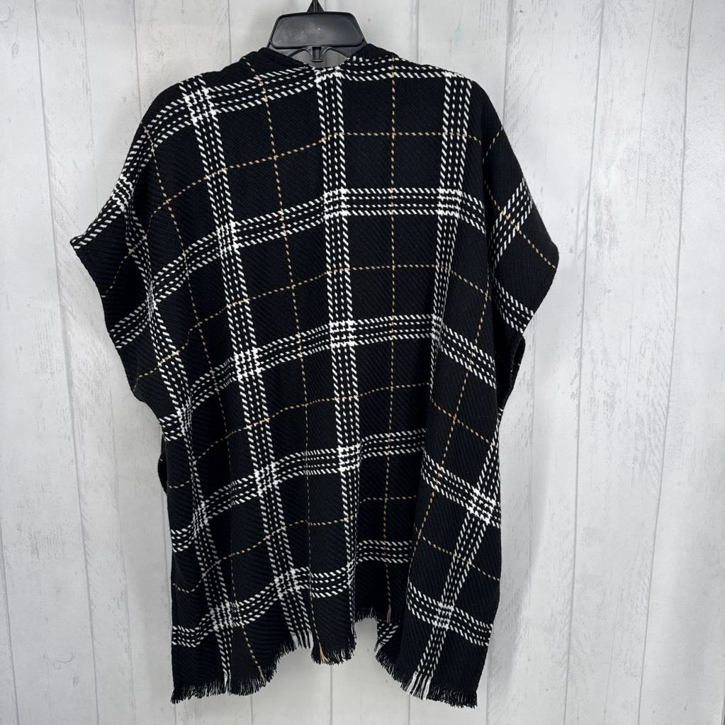 R60 XS/S plaid ruana