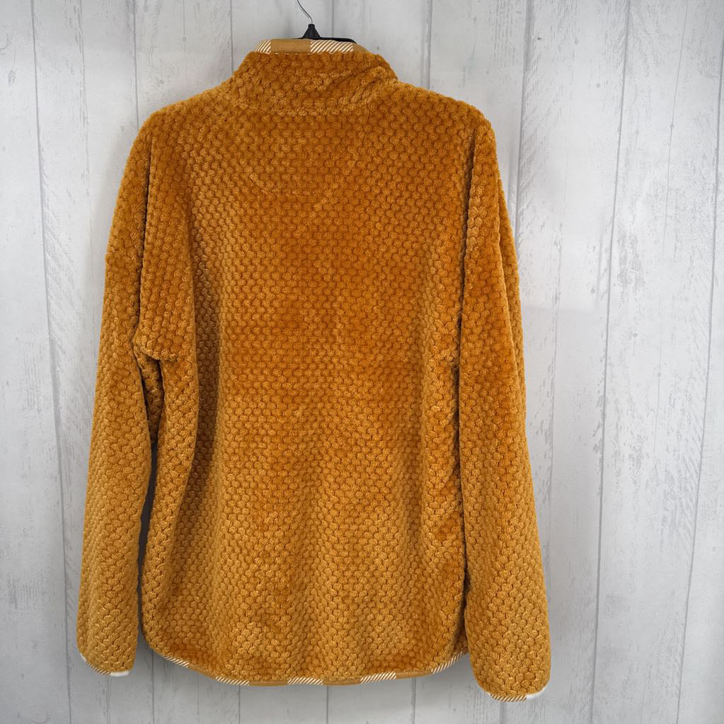 L fleece quarter button down pullover