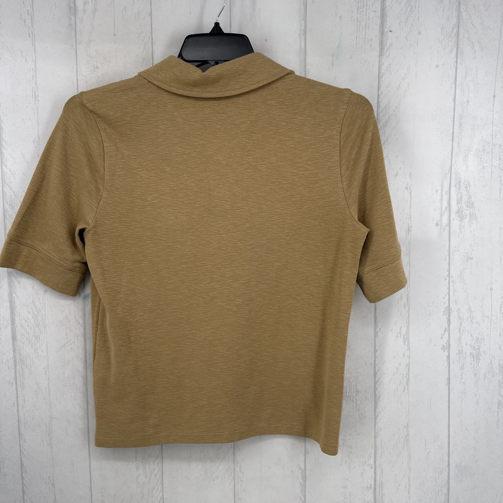 M 1/2 button down s/s top