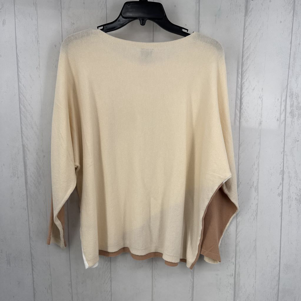 L colorblock embelished dolman slv top