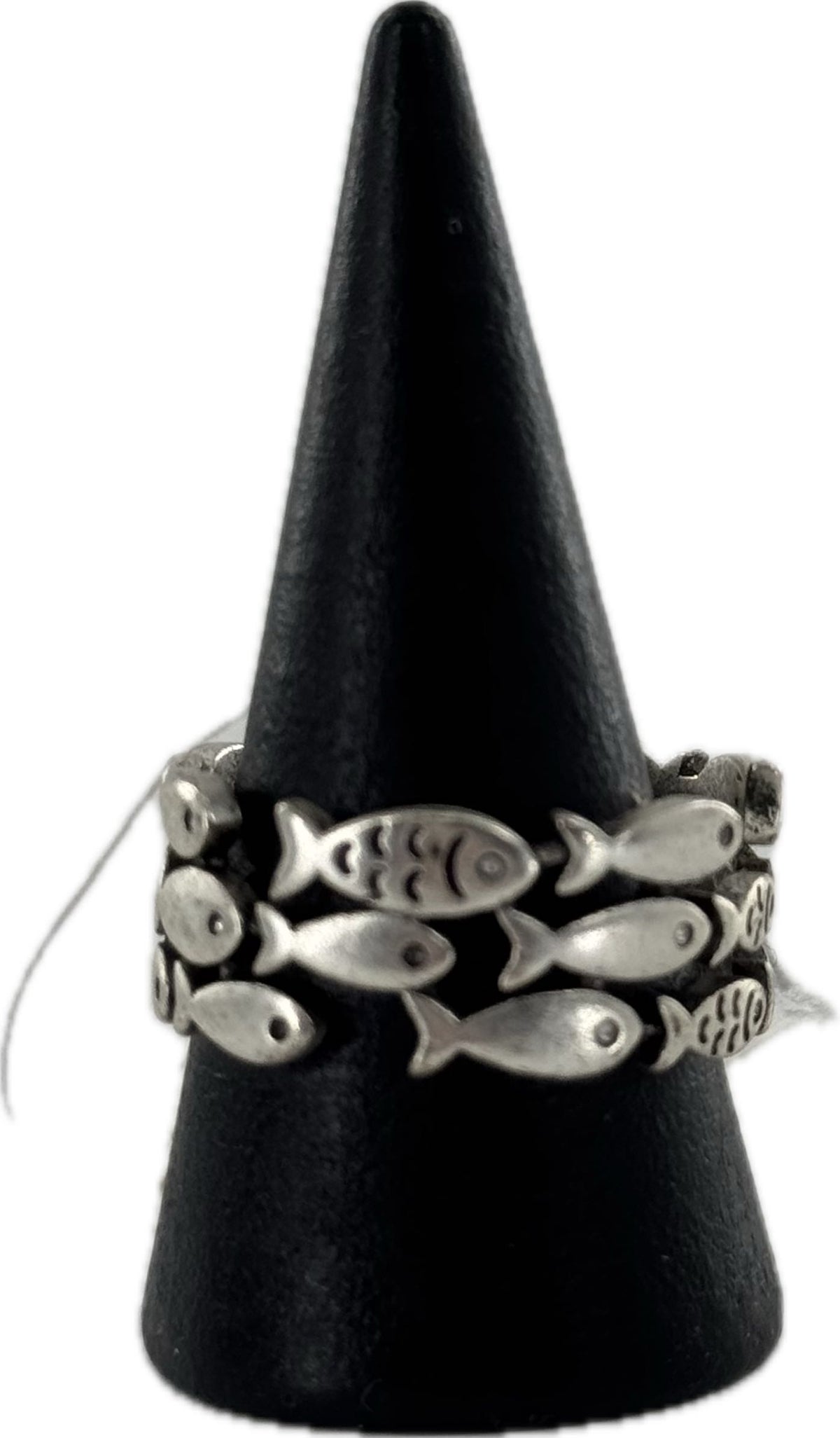 sz8 silver school of fish ring