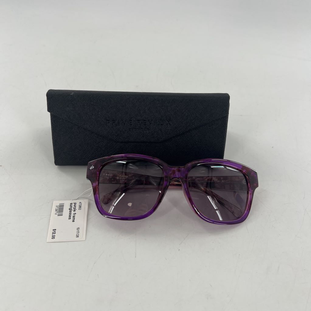purple frame sunglasses