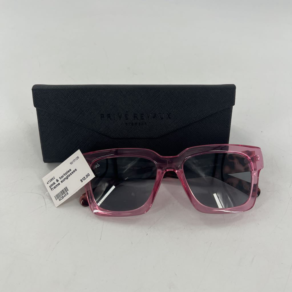 pink & tortoise frame sunglasses