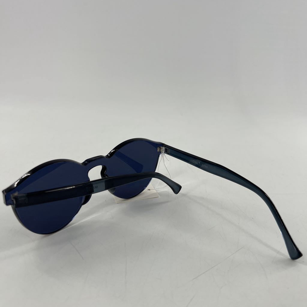 navy frameless sunglasses