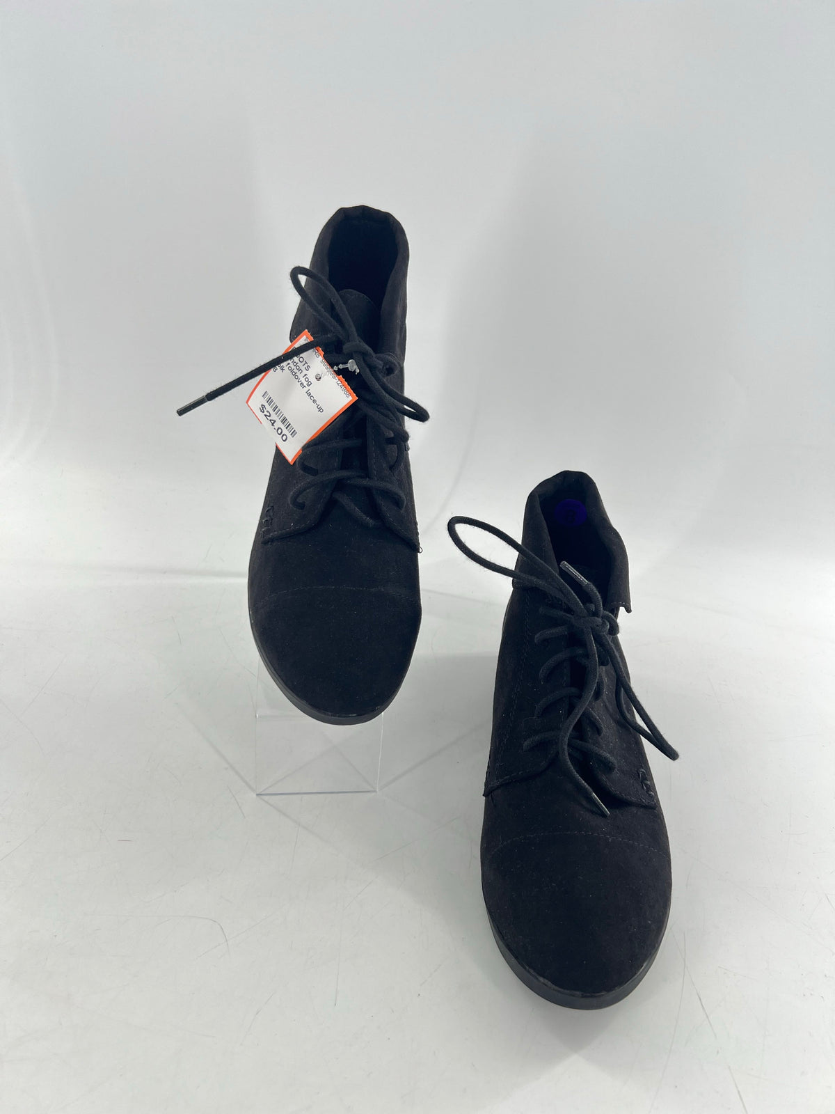 8 foldover lace-up bootie