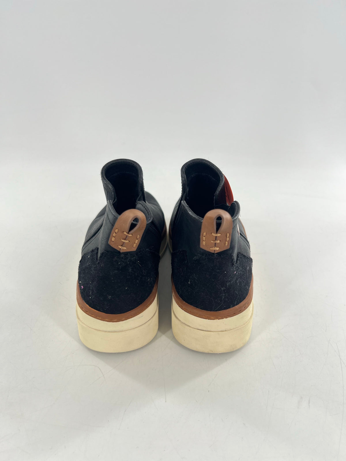 6 leather wedge heel boot