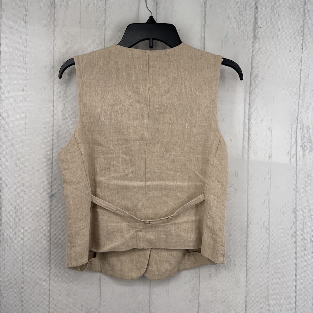 S linen blend vest