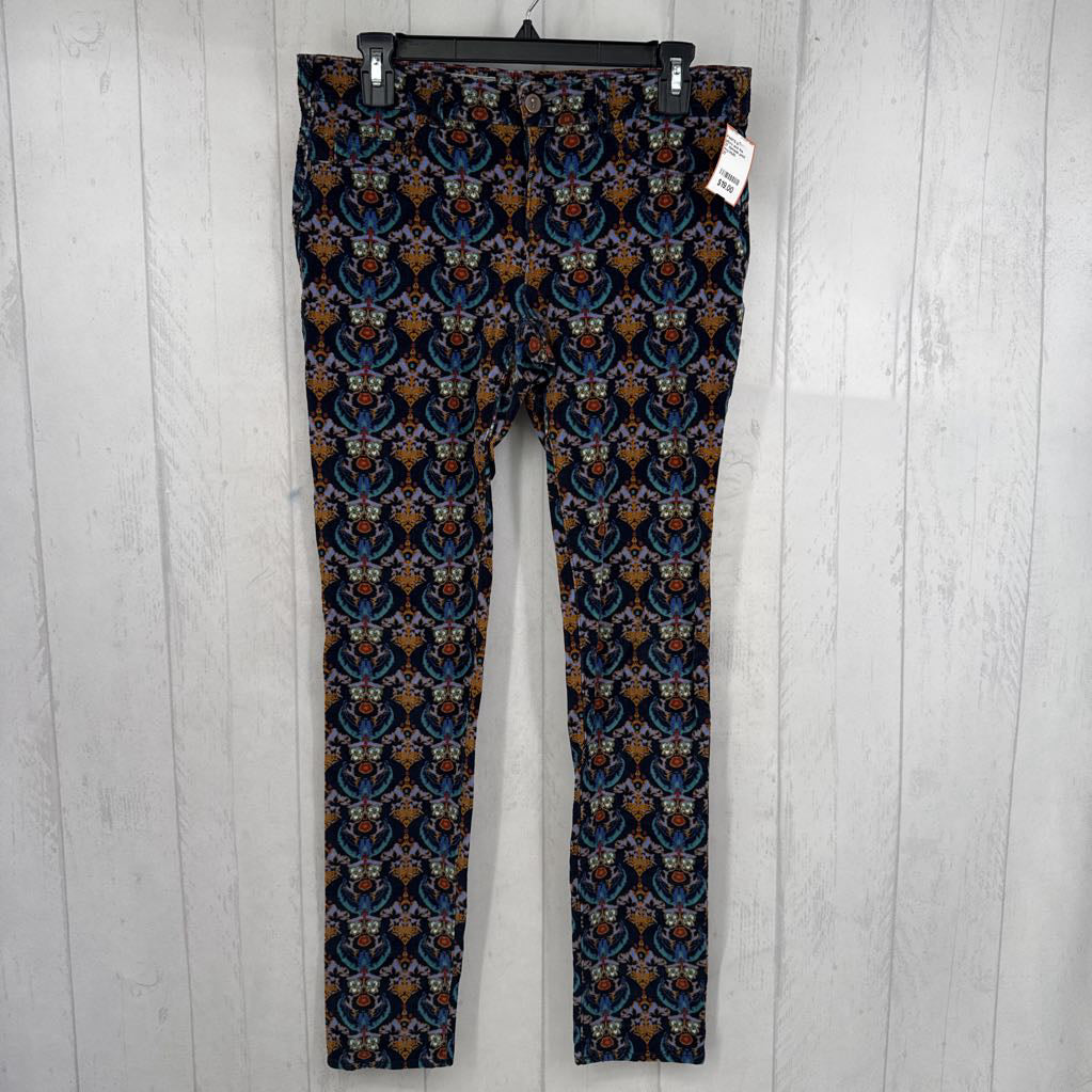 27 damask print corduroy pant