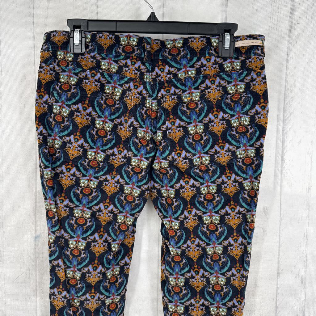 27 damask print corduroy pant