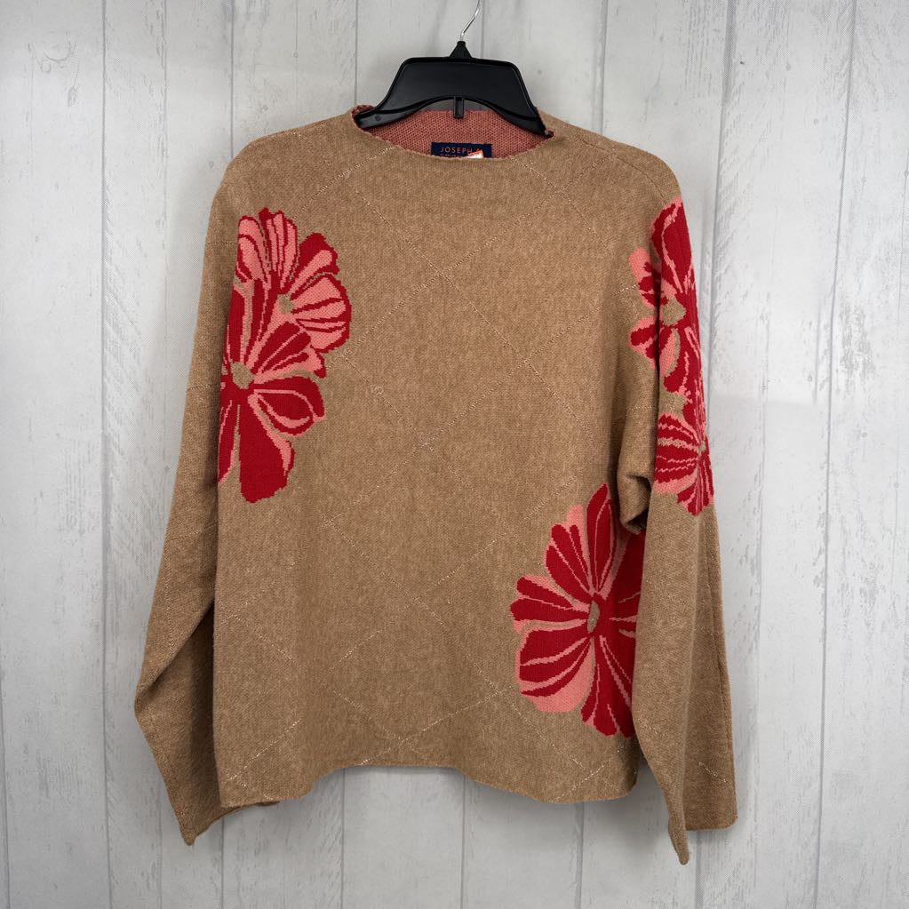 XL flo pattern mock neck sweater