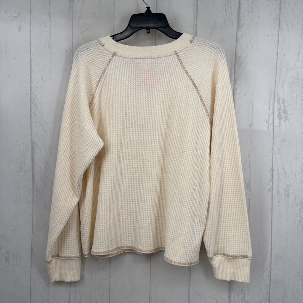 XL waffle knit l/s top