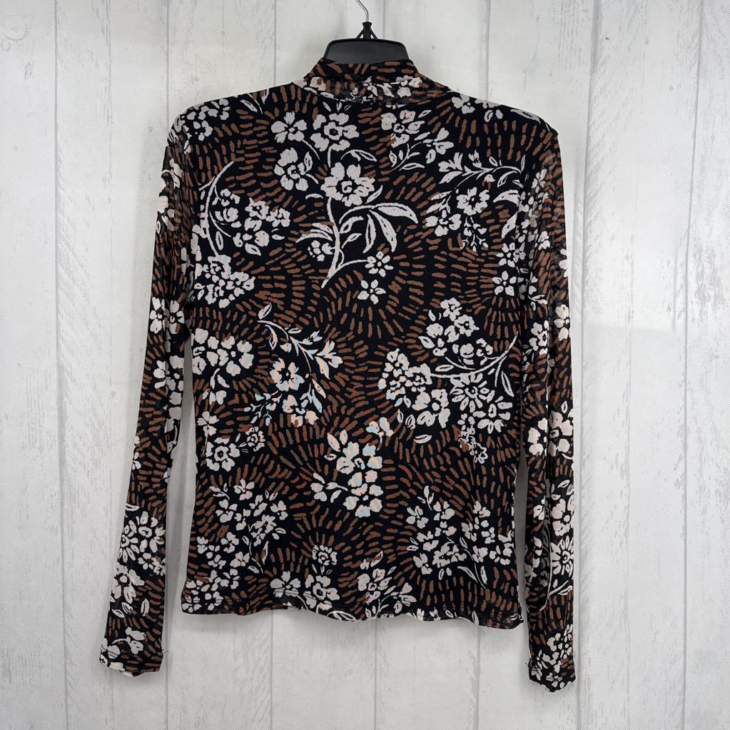 R79 M floral mesh l/s top