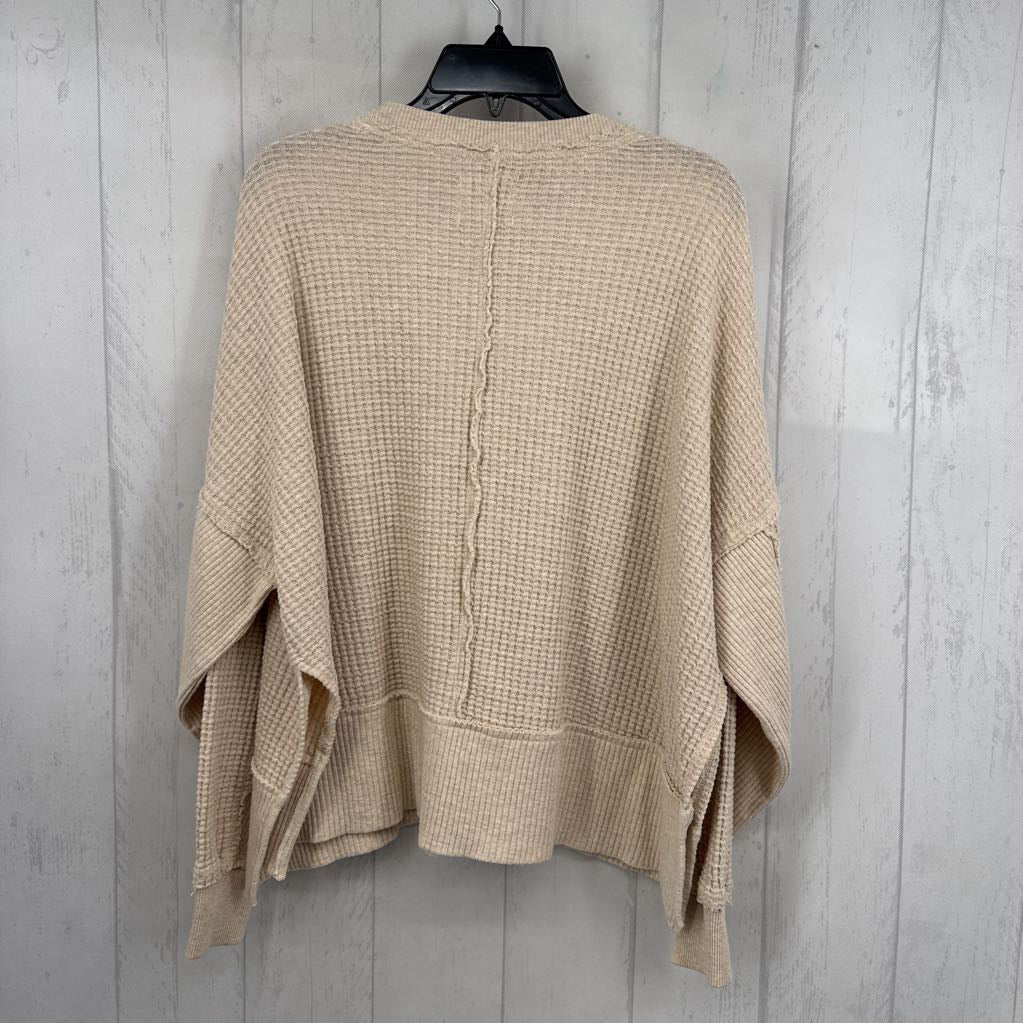 XS waffle knit graphic l/s top-nyc