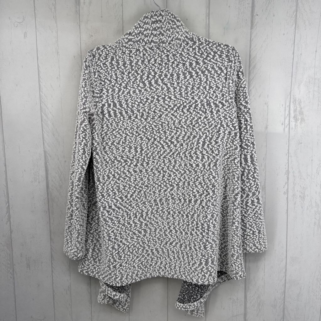 S textured open front cardi