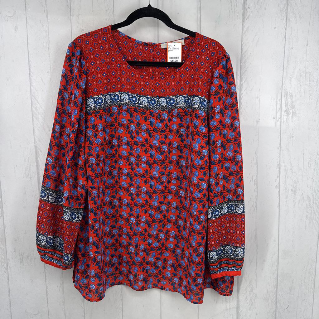 20 flo print l/s top