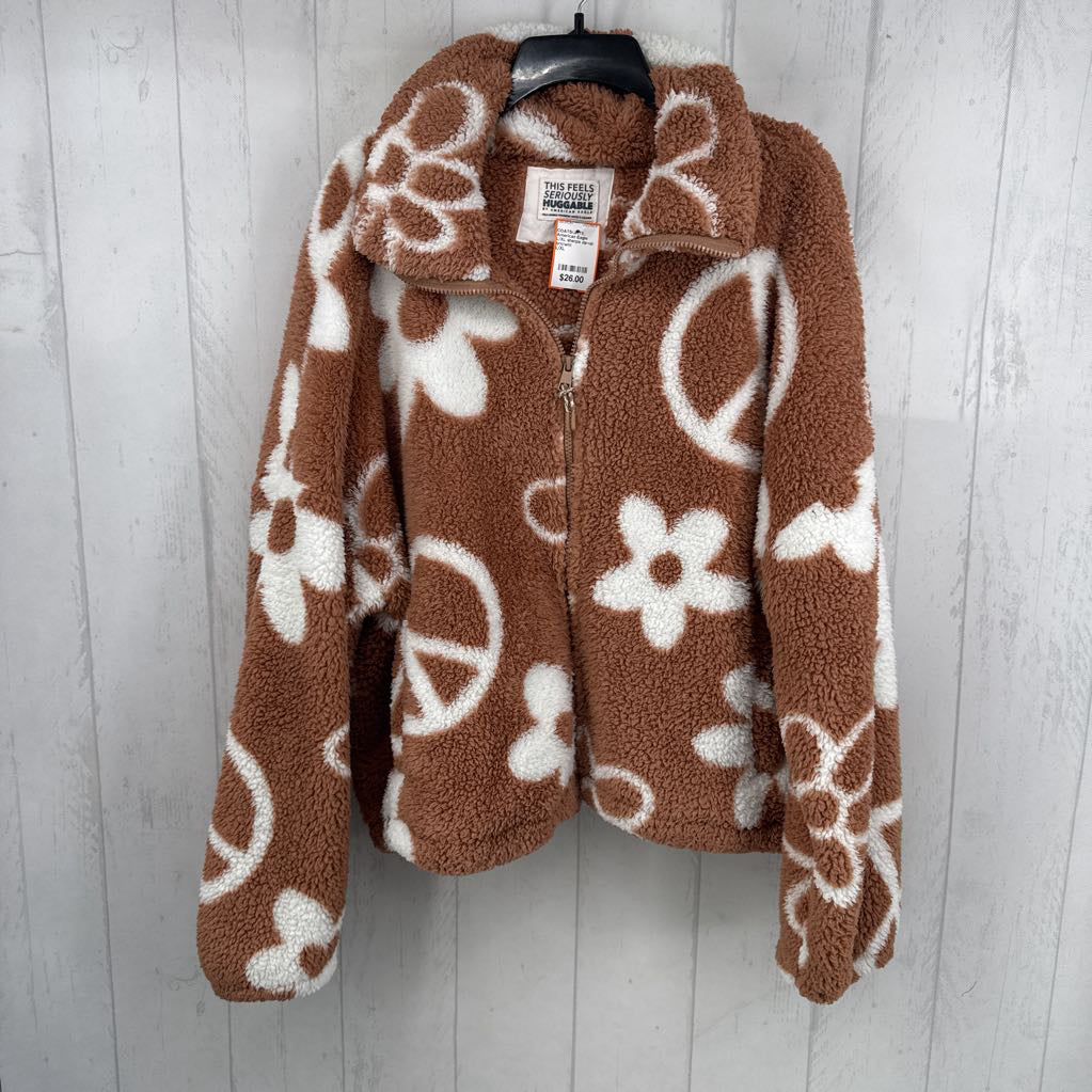 L/XL sherpa zip-up jacket