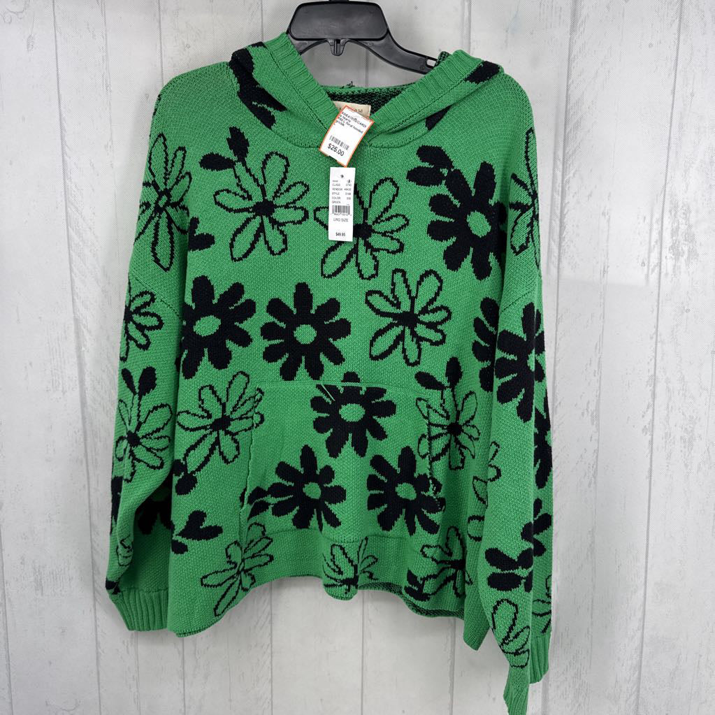 R50 L floral hooded sweater